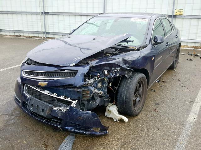 1G1ZH57B58F168447 - 2008 CHEVROLET MALIBU 1LT BLUE photo 2