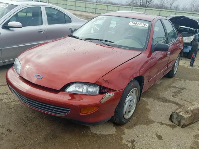 1G1JF5241V7262942 - 1997 CHEVROLET CAVALIER L RED photo 2