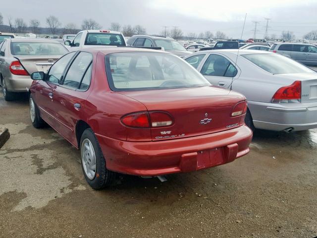 1G1JF5241V7262942 - 1997 CHEVROLET CAVALIER L RED photo 3