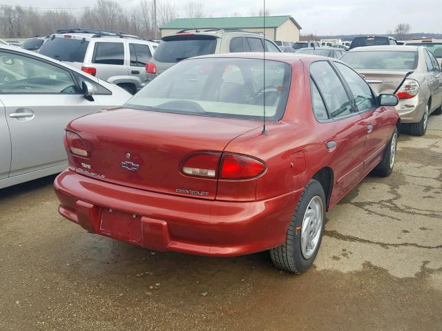 1G1JF5241V7262942 - 1997 CHEVROLET CAVALIER L RED photo 4