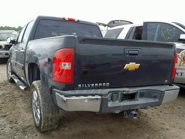 3GCPCSE02DG270309 - 2013 CHEVROLET SILVERADO BLACK photo 3