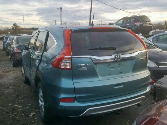 5J6RM4H73FL087947 - 2015 HONDA CR-V EXL TURQUOISE photo 3