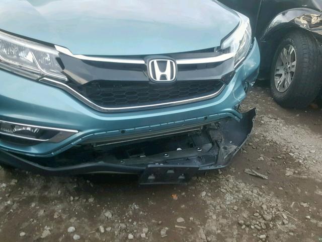 5J6RM4H73FL087947 - 2015 HONDA CR-V EXL TURQUOISE photo 9