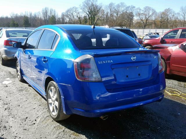 3N1AB6AP1AL668636 - 2010 NISSAN SENTRA 2.0 BLUE photo 3