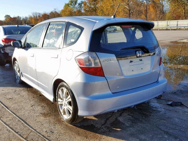 JHMGE87469S023659 - 2009 HONDA FIT SPORT BLUE photo 3