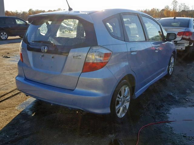 JHMGE87469S023659 - 2009 HONDA FIT SPORT BLUE photo 4