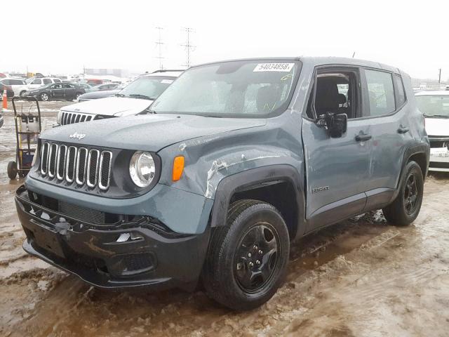 ZACCJBABXHPG08037 - 2017 JEEP RENEGADE S BLUE photo 2