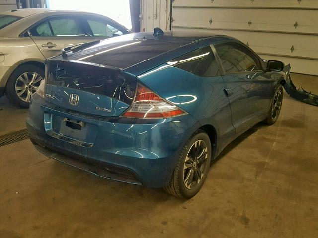 JHMZF1D46ES002158 - 2014 HONDA CR-Z BLUE photo 4