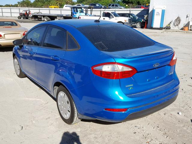 3FADP4BE9EM182563 - 2014 FORD FIESTA SE BLUE photo 3