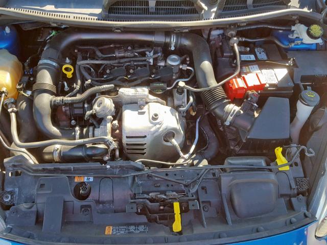 3FADP4BE9EM182563 - 2014 FORD FIESTA SE BLUE photo 7