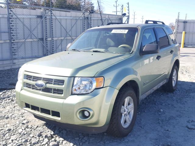 1FMCU49309KC65388 - 2009 FORD ESCAPE HYB GREEN photo 2