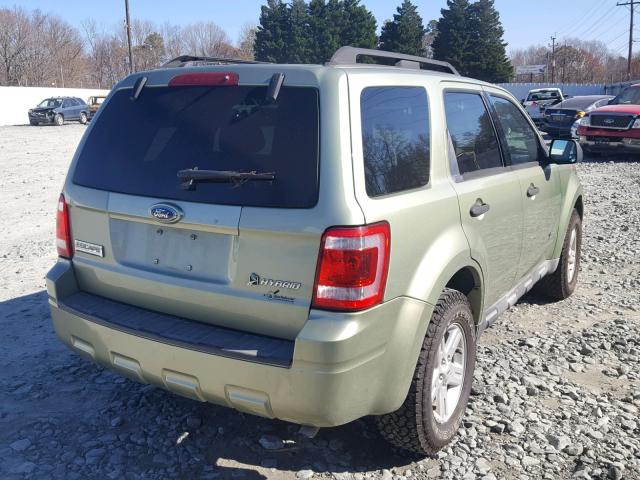 1FMCU49309KC65388 - 2009 FORD ESCAPE HYB GREEN photo 4