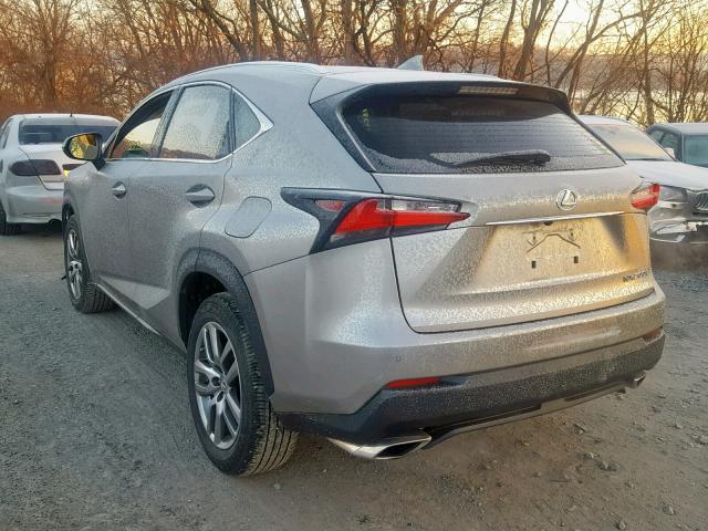 JTJBARBZ6F2024240 - 2015 LEXUS NX 200T GRAY photo 3