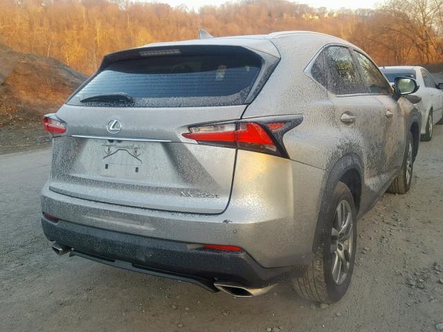 JTJBARBZ6F2024240 - 2015 LEXUS NX 200T GRAY photo 4