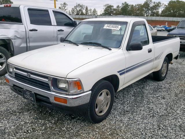 4TARN81P2RZ186938 - 1994 TOYOTA PICKUP 1/2 WHITE photo 2