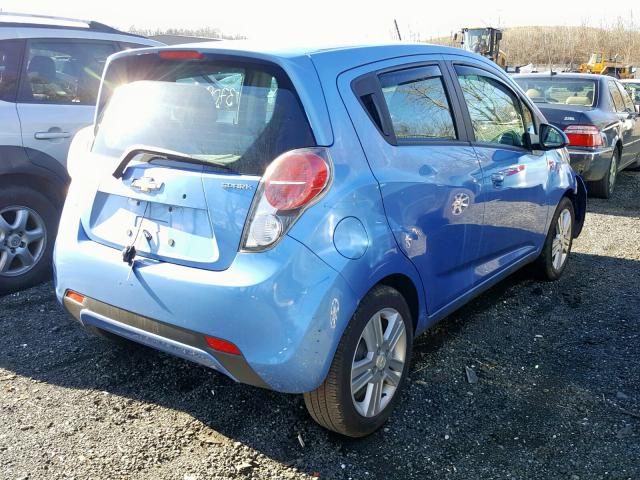 KL8CD6S99DC503281 - 2013 CHEVROLET SPARK 1LT BLUE photo 4