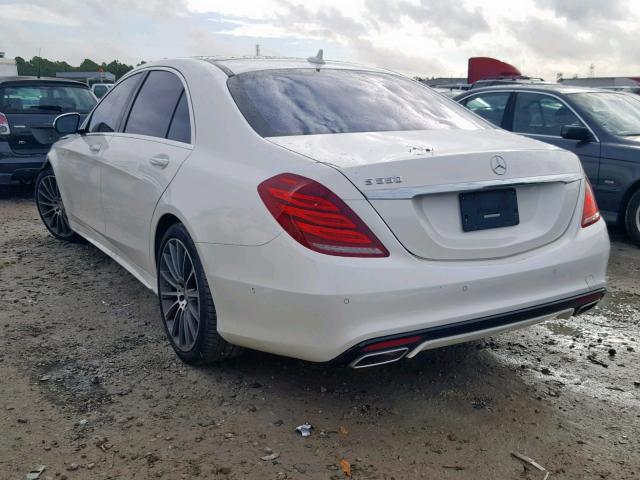 WDDUG8CB8GA254722 - 2016 MERCEDES-BENZ S 550 WHITE photo 3