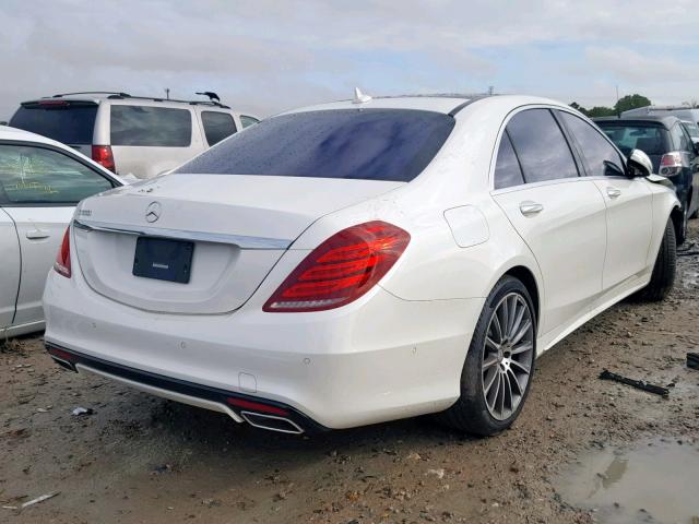 WDDUG8CB8GA254722 - 2016 MERCEDES-BENZ S 550 WHITE photo 4