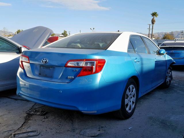 4T1BD1FK2DU086188 - 2013 TOYOTA CAMRY HYBR BLUE photo 4