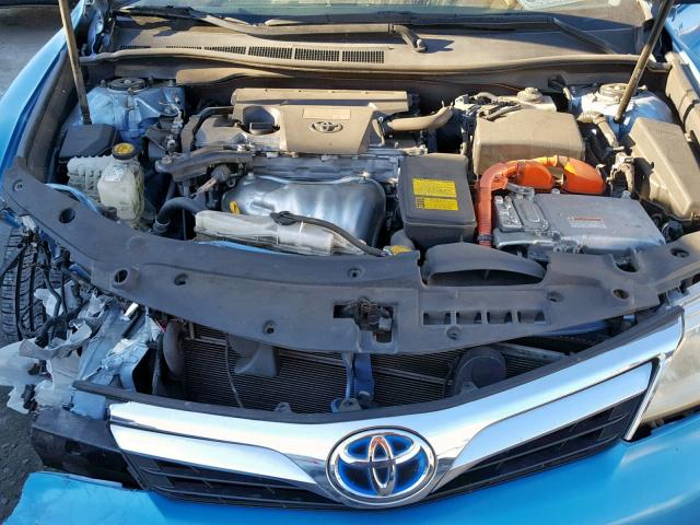 4T1BD1FK2DU086188 - 2013 TOYOTA CAMRY HYBR BLUE photo 7