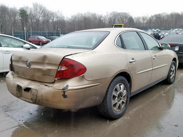 2G4WC532451259321 - 2005 BUICK LACROSSE C GOLD photo 4