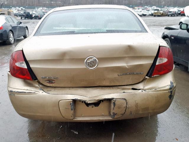 2G4WC532451259321 - 2005 BUICK LACROSSE C GOLD photo 9