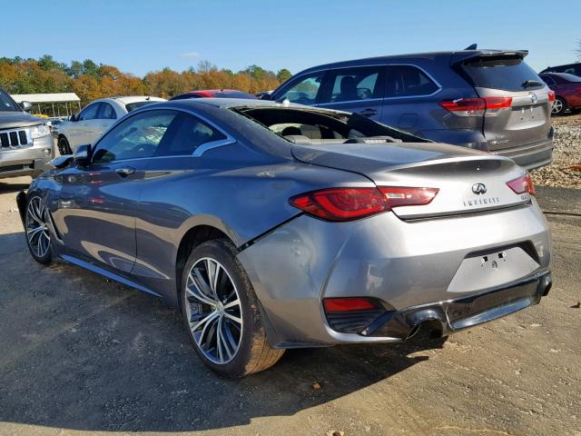 JN1EV7EK0JM342264 - 2018 INFINITI Q60 PREMIU GRAY photo 3