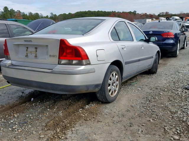 YV1RS61R112080443 - 2001 VOLVO S60 SILVER photo 4