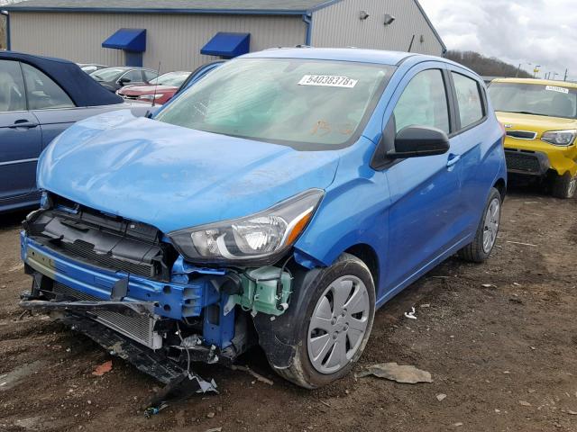 KL8CB6SA0JC476564 - 2018 CHEVROLET SPARK LS BLUE photo 2