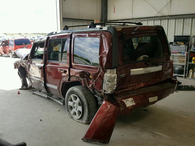 1J8HH58P87C662016 - 2007 JEEP COMMANDER Tünd qırmızı foto 3