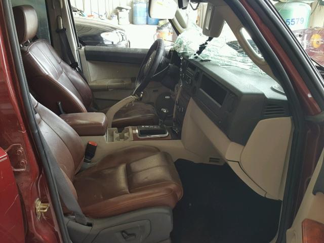 1J8HH58P87C662016 - 2007 JEEP COMMANDER Tünd qırmızı foto 5