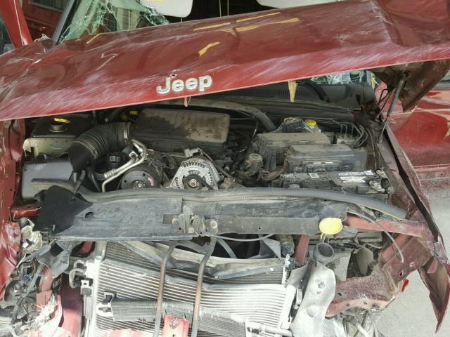 1J8HH58P87C662016 - 2007 JEEP COMMANDER Tünd qırmızı foto 7