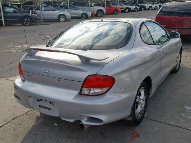 KMHJG35F01U252237 - 2001 HYUNDAI TIBURON SILVER photo 4