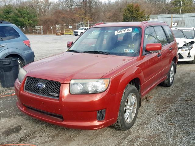 JF1SG66638H731298 - 2008 SUBARU FORESTER S RED photo 2