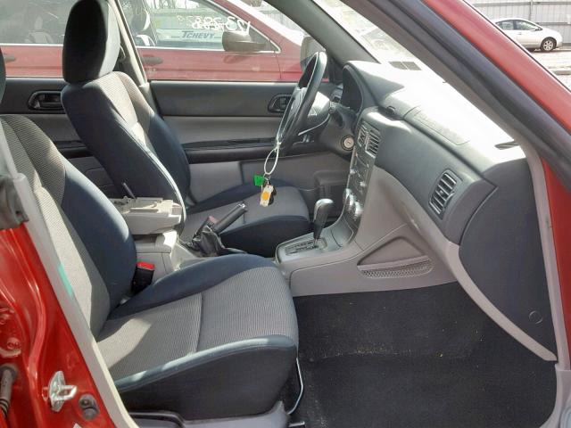 JF1SG66638H731298 - 2008 SUBARU FORESTER S RED photo 5
