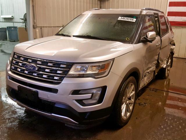 1FM5K8F88GGC27042 - 2016 FORD EXPLORER L WHITE photo 2