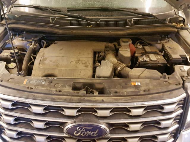 1FM5K8F88GGC27042 - 2016 FORD EXPLORER L WHITE photo 7