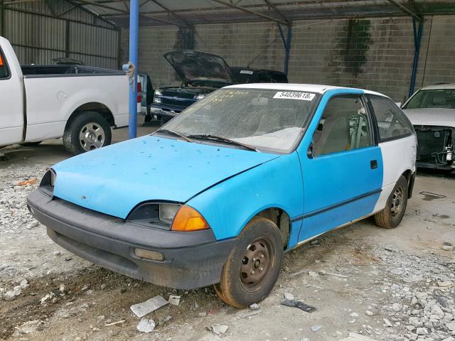 JG1MS2465LK700801 - 1990 GEO METRO XFI TWO TONE photo 2