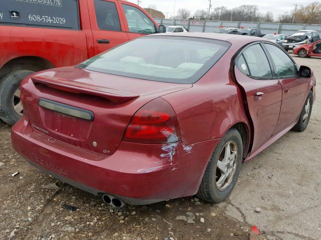 2G2WP522841348824 - 2004 PONTIAC GRAND PRIX MAROON photo 4