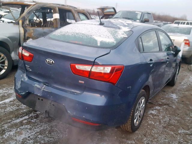 KNADM4A38G6689778 - 2016 KIA RIO LX BLUE photo 4