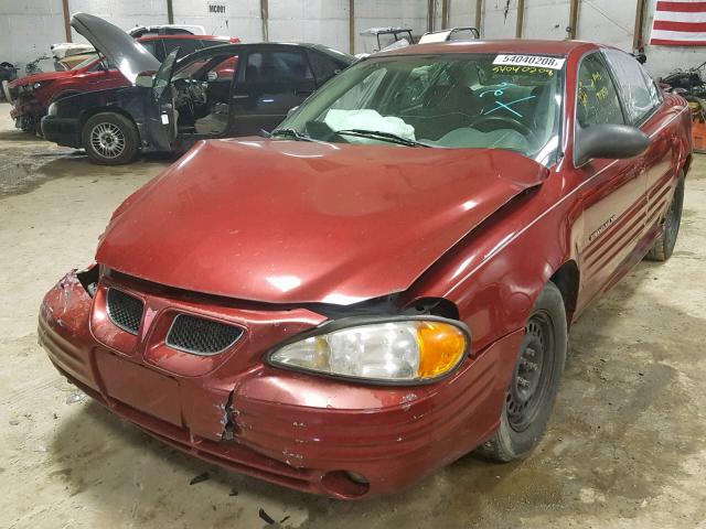 1G2NF52E52M544617 - 2002 PONTIAC GRAND AM S MAROON photo 2