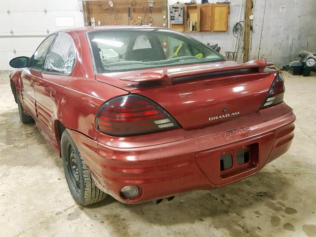 1G2NF52E52M544617 - 2002 PONTIAC GRAND AM S MAROON photo 3