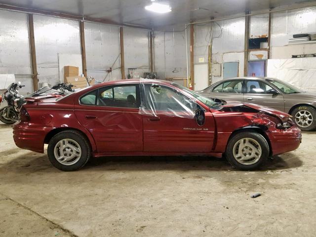 1G2NF52E52M544617 - 2002 PONTIAC GRAND AM S MAROON photo 9