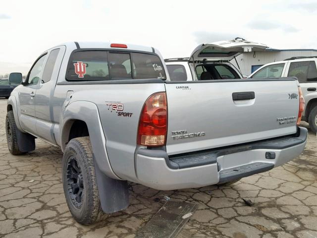 5TETU62N07Z398480 - 2007 TOYOTA TACOMA PRE SILVER photo 3