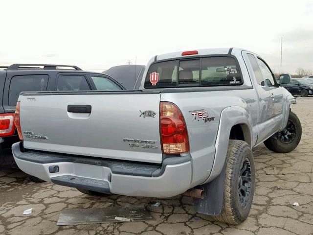 5TETU62N07Z398480 - 2007 TOYOTA TACOMA PRE SILVER photo 4