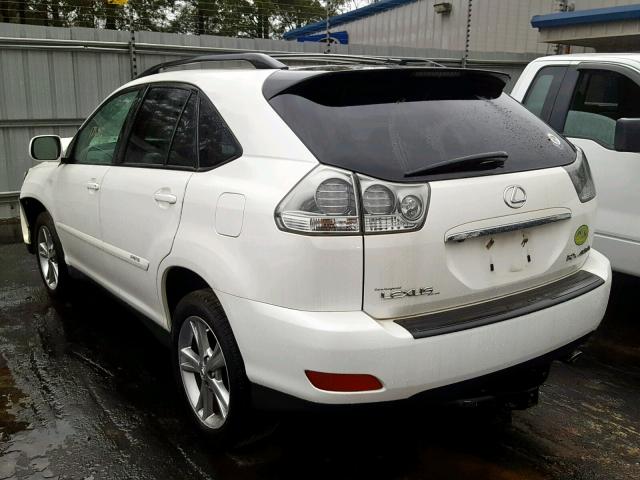 JTJHW31UX72007957 - 2007 LEXUS RX 400H WHITE photo 3