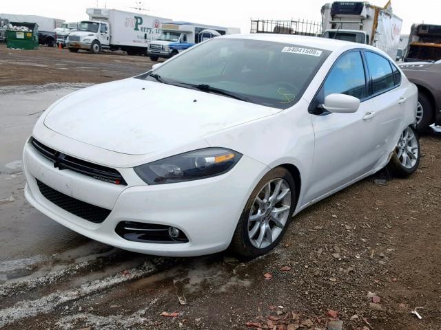 1C3CDFBA2DD289654 - 2013 DODGE DART SXT WHITE photo 2