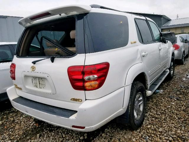 5TDBT48A72S088159 - 2002 TOYOTA SEQUOIA LI WHITE photo 4