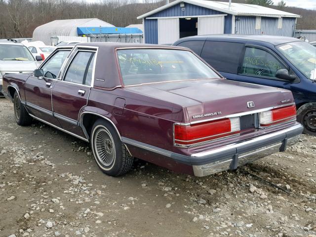 2MECM74F1LX626864 - 1990 MERCURY GRAND MARQ MAROON photo 3