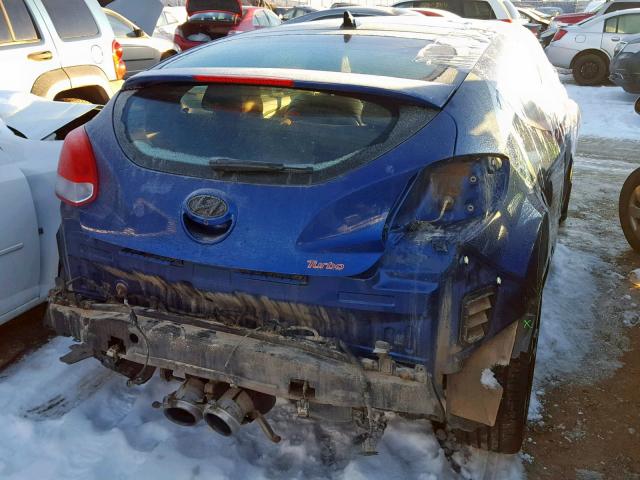 KMHTC6AE4FU245558 - 2015 HYUNDAI VELOSTER T BLUE photo 4